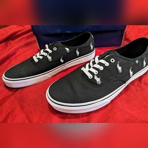 Keanton Pony black and White Recycled Canvas Shoes